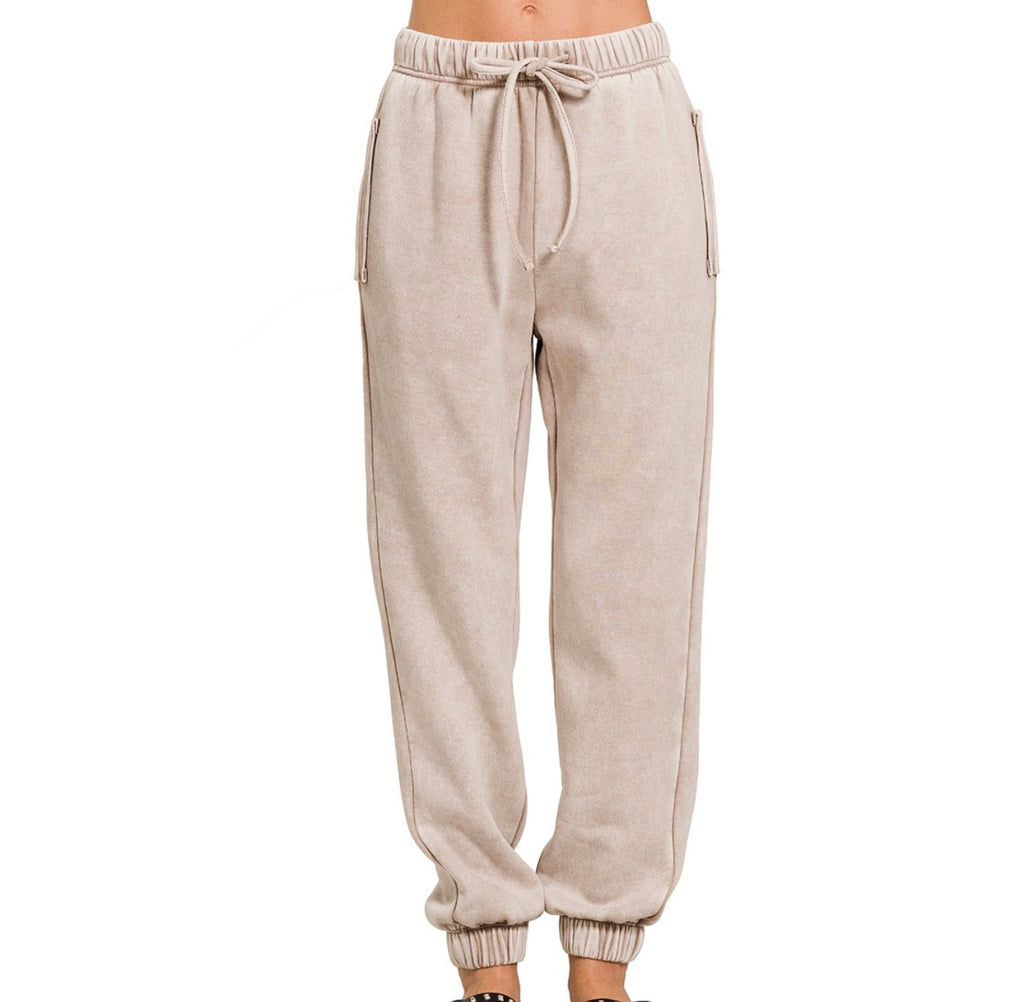 Acid Wash Fleece Sweatpants